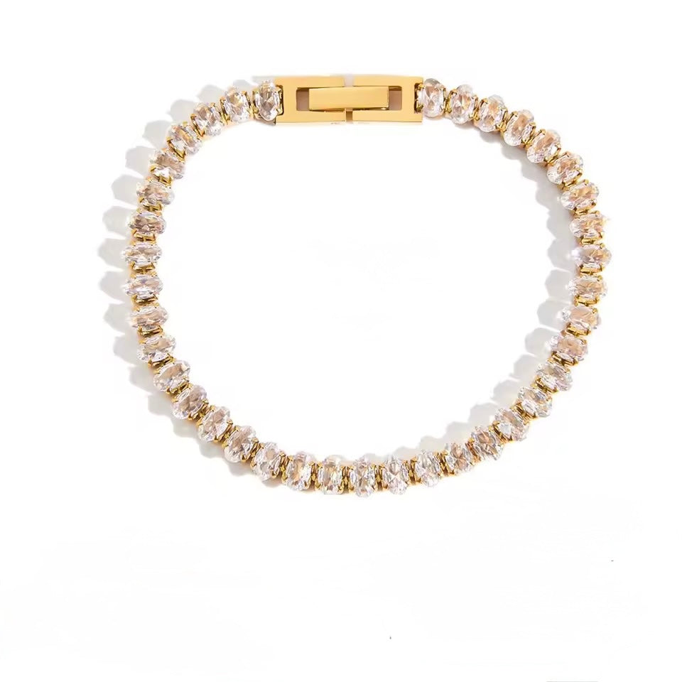 Oval shaped tennis bracelet