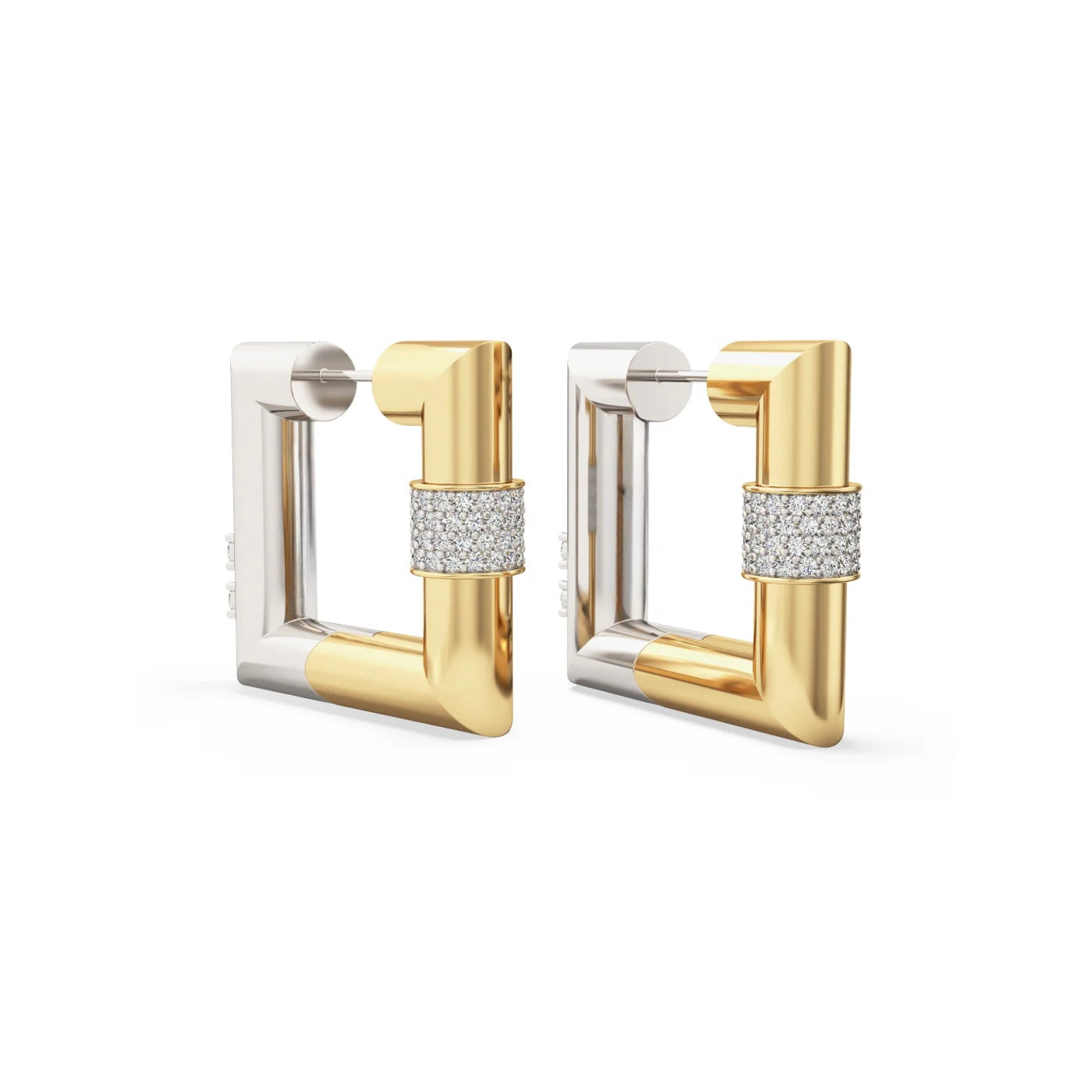 Two tone earrings