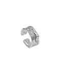 Wave silver ring