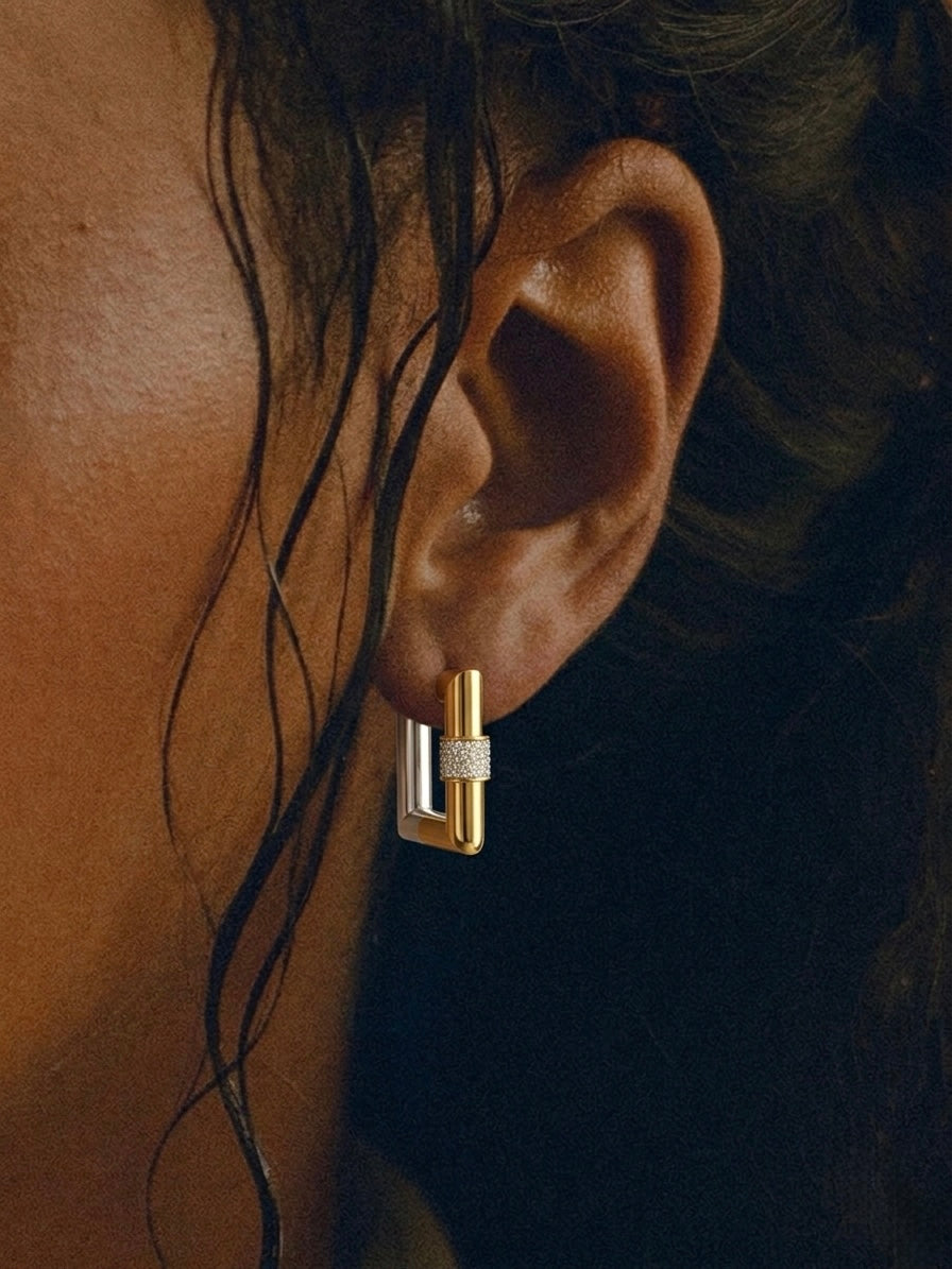 Two tone earrings