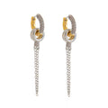 Chain hoop earrings