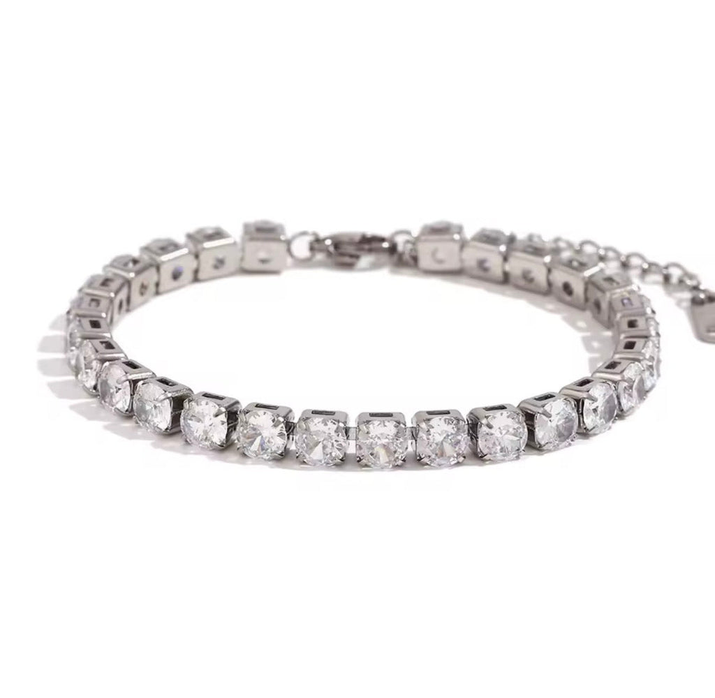 Cubic zirconia tennis bracelet