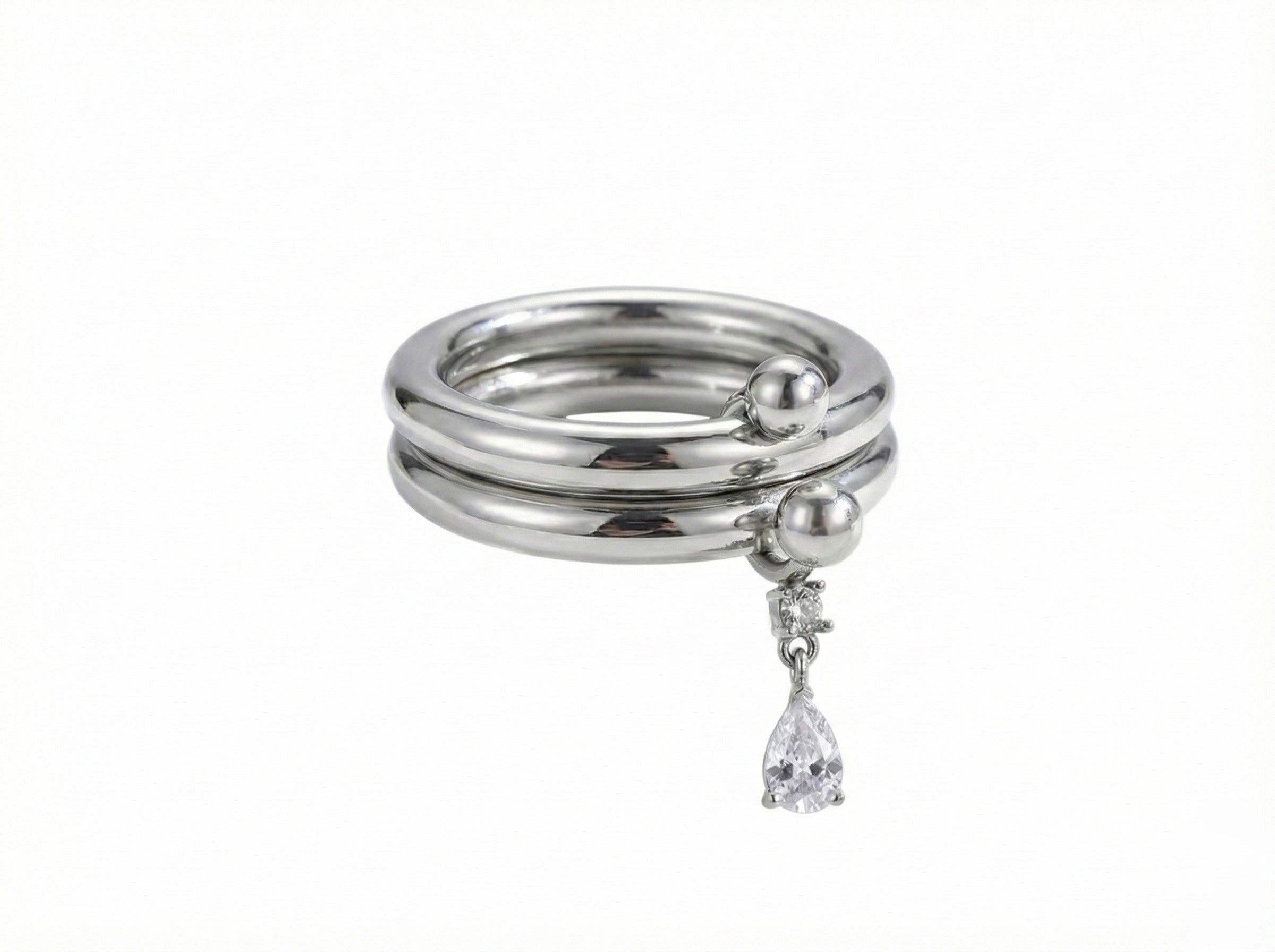 Silver dangle ring