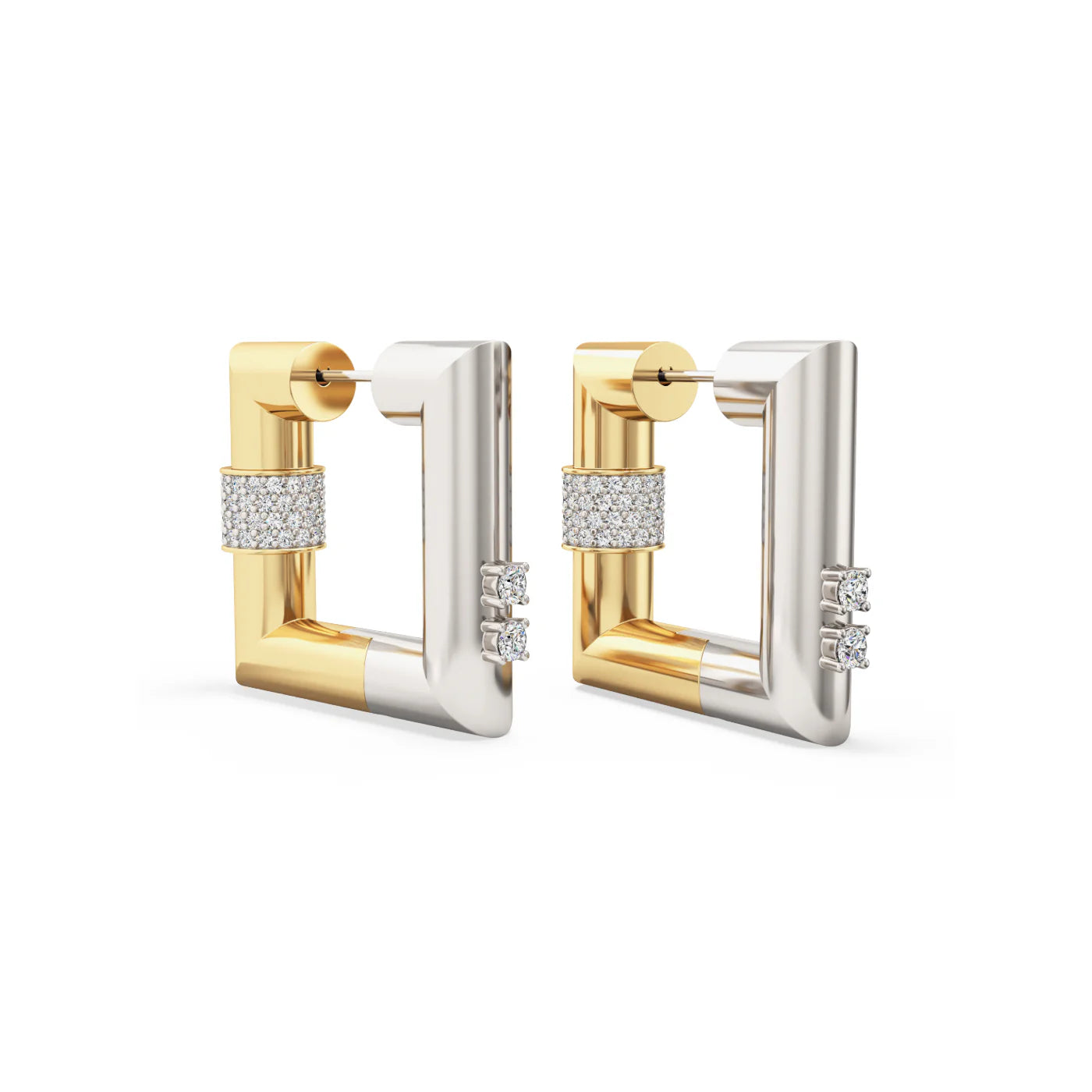 Two tone earrings