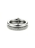 Double ring in silver